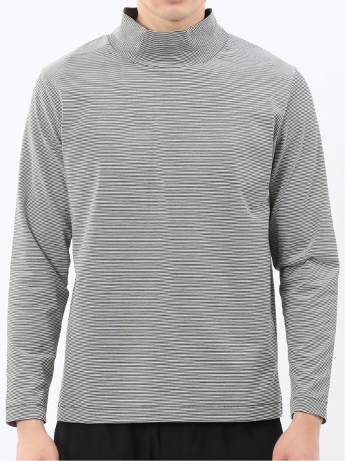 【DRESS T-SHIRT】シルケットスムス ハイネック 長袖Tシャツ