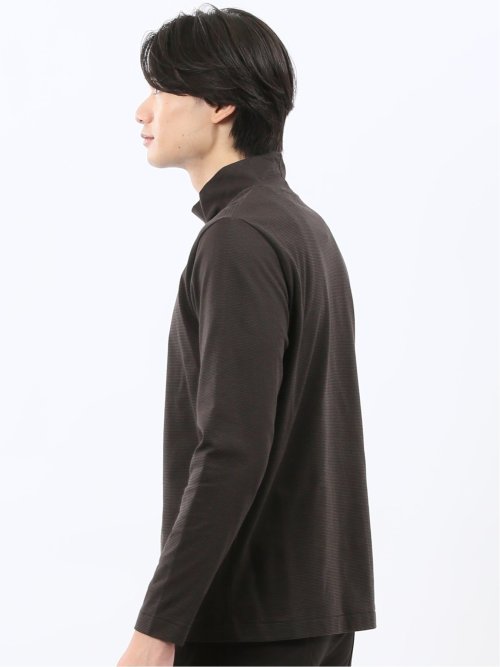 【DRESS T-SHIRT】シルケットスムス ハイネック 長袖Tシャツ