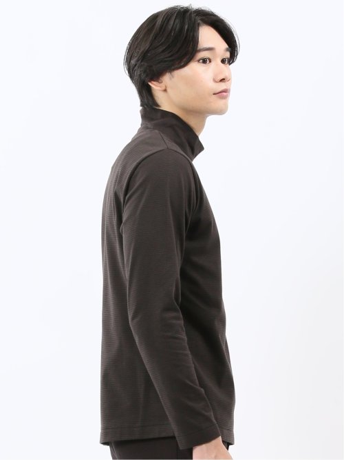 【DRESS T-SHIRT】シルケットスムス ハイネック 長袖Tシャツ