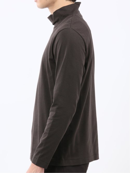 【DRESS T-SHIRT】シルケットスムス ハイネック 長袖Tシャツ