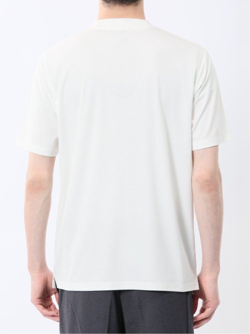 【DRESS T-SHIRT】レーヨン混ストレッチ スロープネック半袖Tシャツ