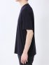 【DRESS T-SHIRT】レーヨン混ストレッチ スロープネック半袖Tシャツ