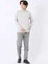 Tシャツ メンズ 長袖 ストレッチ 抗菌防臭 UV 綿 コットン 無地 シルケット スムス タートルネック ドレスT