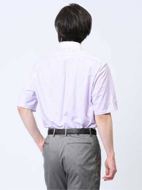 Biz トリコット ボタンダウン半袖 ビズシャツ