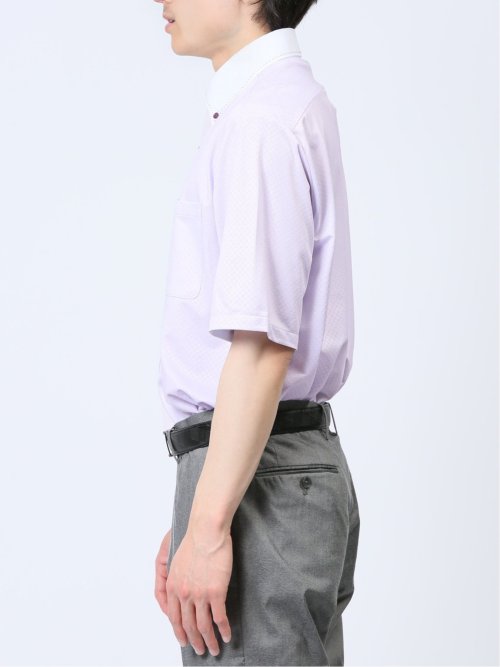 Biz トリコット ボタンダウン半袖 ビズシャツ