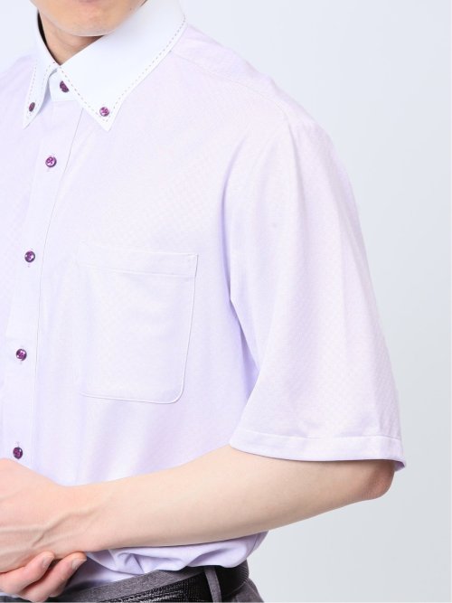 Biz トリコット ボタンダウン半袖 ビズシャツ