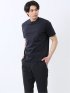 【DRESS T-SHIRT】綿ストレッチ スロープネック半袖Tシャツ