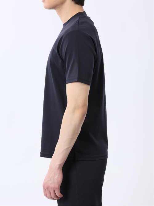 【DRESS T-SHIRT】綿ストレッチ スロープネック半袖Tシャツ