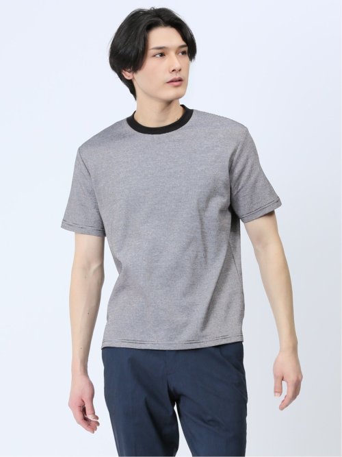 【DRESS T-SHIRT】綿ストレッチ クルーネック半袖Tシャツ