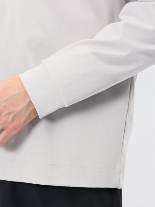 接触冷感ストレッチ シルケットスムス Vネックカーディガン