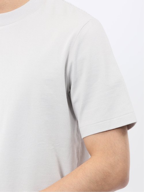 【DRESS T-SHIRT】綿ストレッチ ボーダー クルーネック半袖Tシャツ