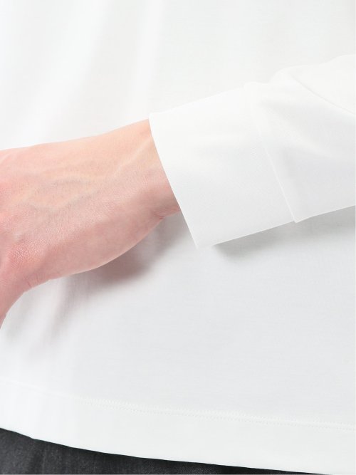 【DRESS T-SHIRT】シルケットスムス スロープネック 長袖Tシャツ