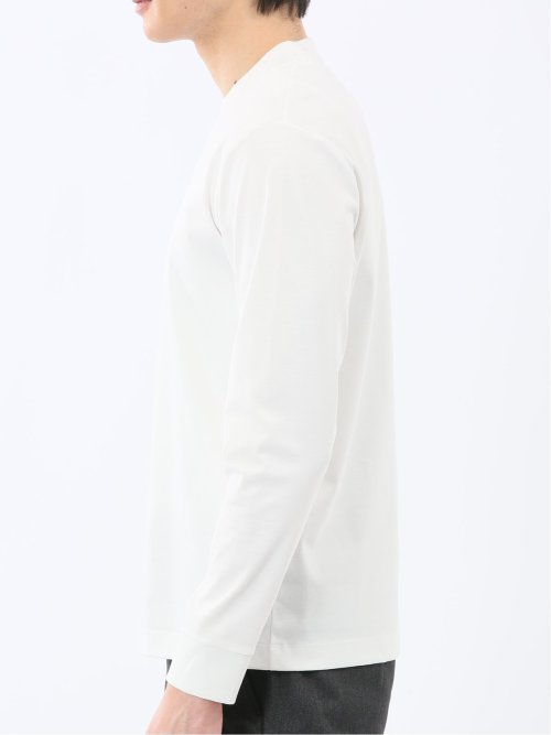 【DRESS T-SHIRT】シルケットスムス スロープネック 長袖Tシャツ