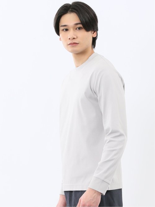 【DRESS T-SHIRT】シルケットスムス スロープネック 長袖Tシャツ