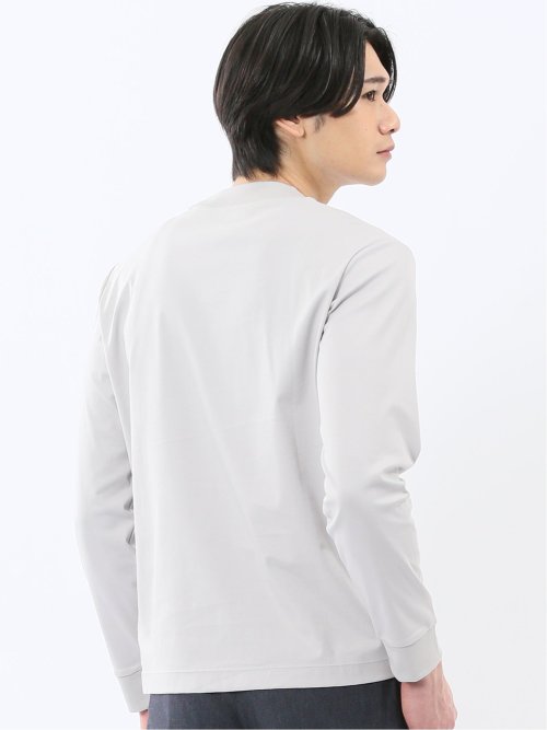 【DRESS T-SHIRT】シルケットスムス スロープネック 長袖Tシャツ