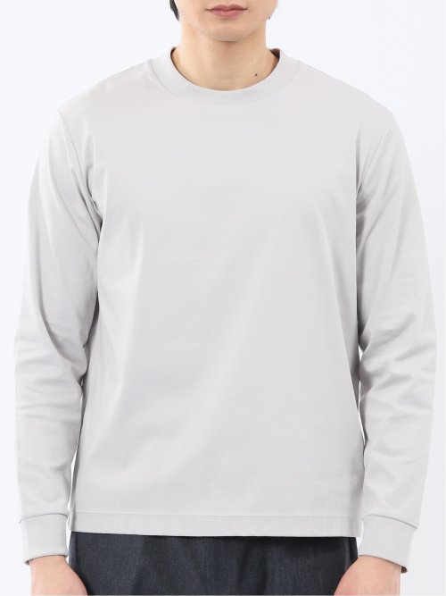 【DRESS T-SHIRT】シルケットスムス スロープネック 長袖Tシャツ