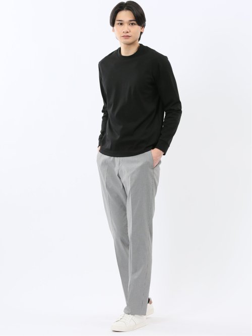 【DRESS T-SHIRT】シルケットスムス スロープネック 長袖Tシャツ