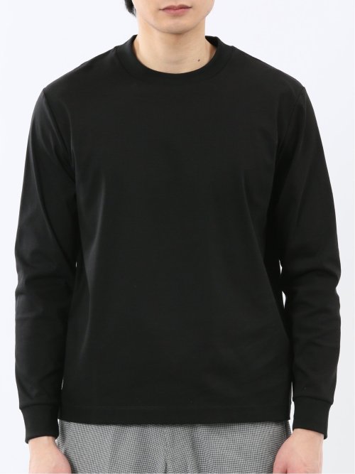 【DRESS T-SHIRT】シルケットスムス スロープネック 長袖Tシャツ