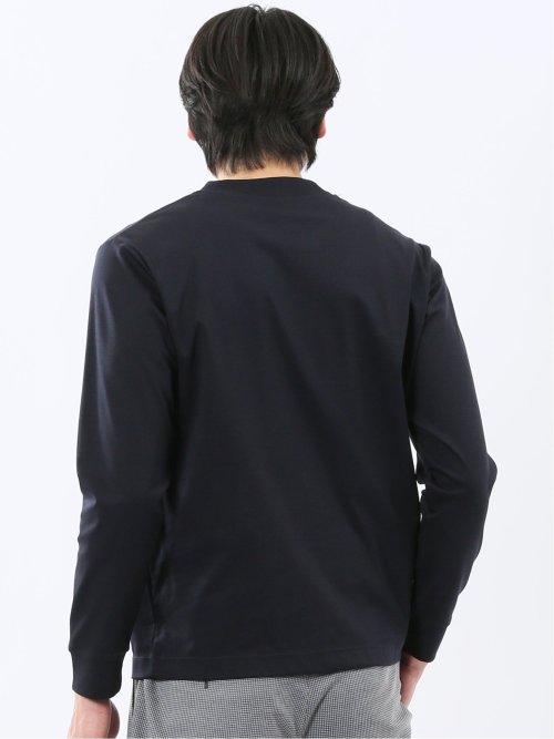 【DRESS T-SHIRT】シルケットスムス スロープネック 長袖Tシャツ