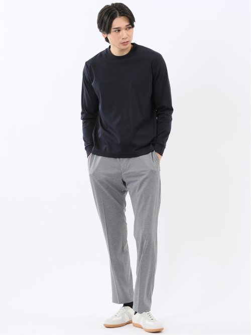 【DRESS T-SHIRT】シルケットスムス スロープネック 長袖Tシャツ