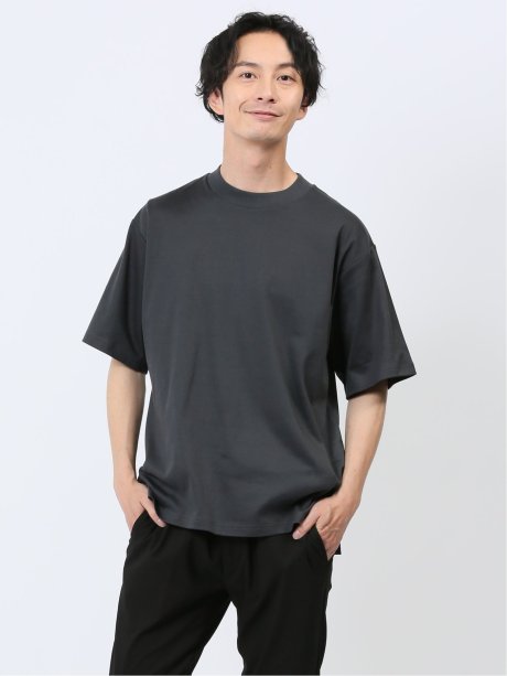 【DRESS T-SHIRT】綿ストレッチ オーバーサイズ 半袖Tシャツ