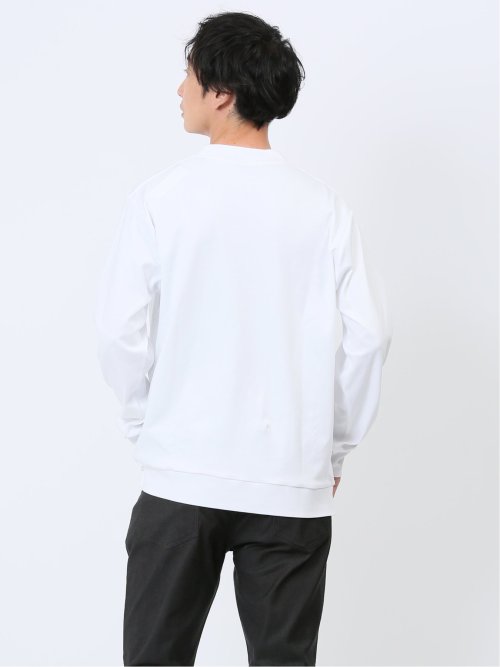 【DRESS T-SHIRT】綿ストレッチ Vネック長袖Tシャツ