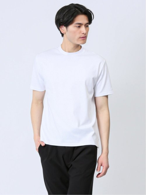 【DRESS T-SHIRT】綿ストレッチ クルーネック半袖Tシャツ