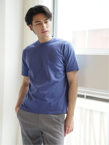 【DRESS T-SHIRT】綿ストレッチ クルーネック半袖Tシャツ