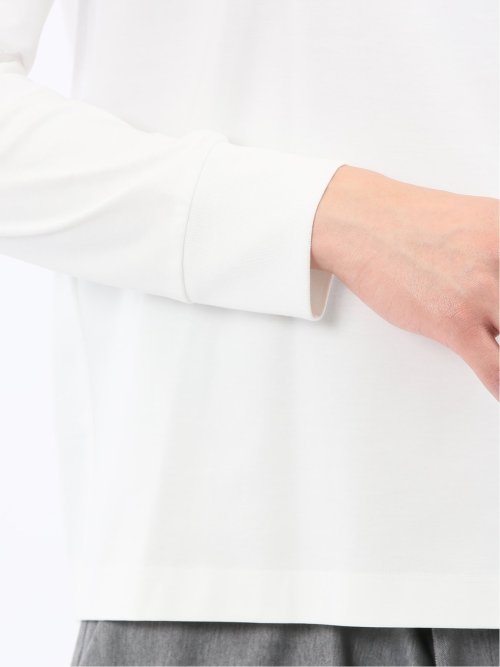 【DRESS T-SHIRT】シルケットスムス スロープネック 長袖Tシャツ