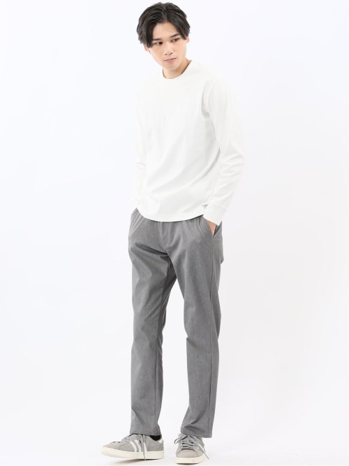 【DRESS T-SHIRT】シルケットスムス スロープネック 長袖Tシャツ