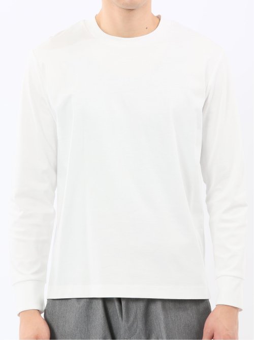 【DRESS T-SHIRT】シルケットスムス スロープネック 長袖Tシャツ