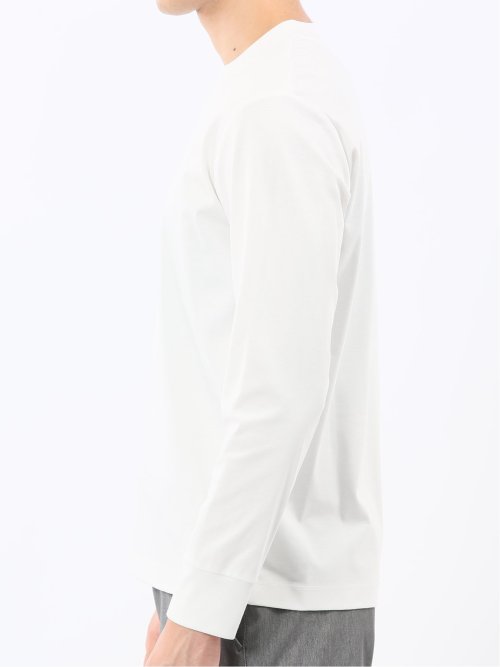 【DRESS T-SHIRT】シルケットスムス スロープネック 長袖Tシャツ
