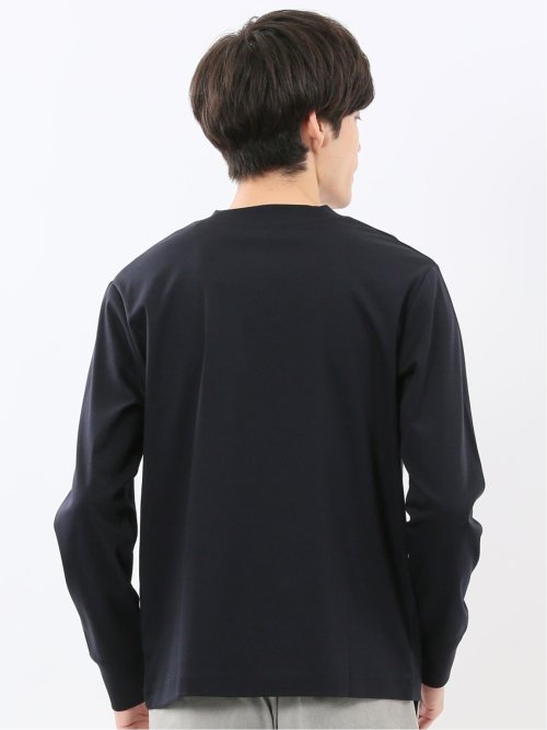 【DRESS T-SHIRT】シルケットスムス スロープネック 長袖Tシャツ