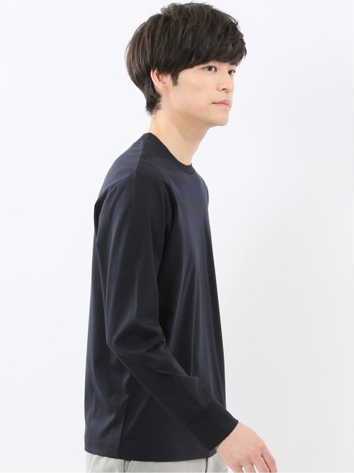 【DRESS T-SHIRT】シルケットスムス スロープネック 長袖Tシャツ