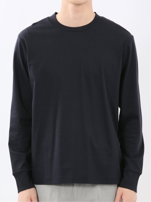 【DRESS T-SHIRT】シルケットスムス スロープネック 長袖Tシャツ