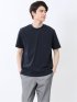 【DRESS T-SHIRT】綿ストレッチ スロープネック半袖Tシャツ