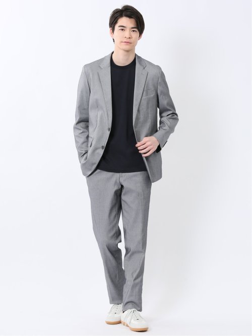 【DRESS T-SHIRT】綿ストレッチ スロープネック半袖Tシャツ