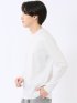 Tシャツ メンズ 長袖 ストレッチ UV 綿 コットン 無地 シルケット スムス スロープネック ドレスT