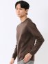 Tシャツ メンズ 長袖 ストレッチ UV 綿 コットン 無地 シルケット スムス スロープネック ドレスT