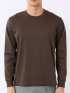 Tシャツ メンズ 長袖 ストレッチ UV 綿 コットン 無地 シルケット スムス スロープネック ドレスT