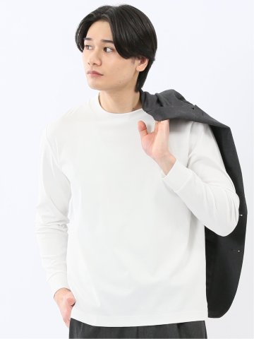 【DRESS T-SHIRT】シルケットスムス スロープネック 長袖Tシャツ