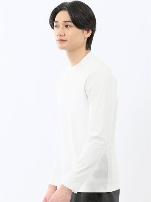 【DRESS T-SHIRT】シルケットスムス スロープネック 長袖Tシャツ