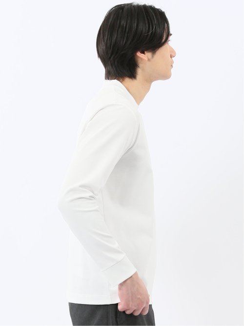 【DRESS T-SHIRT】シルケットスムス スロープネック 長袖Tシャツ