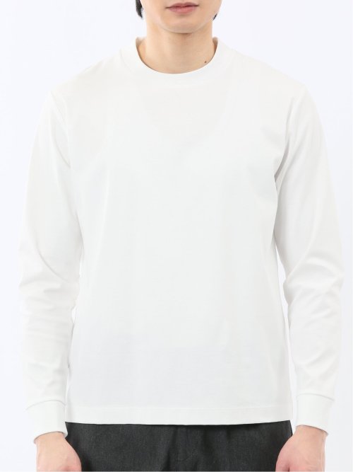 【DRESS T-SHIRT】シルケットスムス スロープネック 長袖Tシャツ