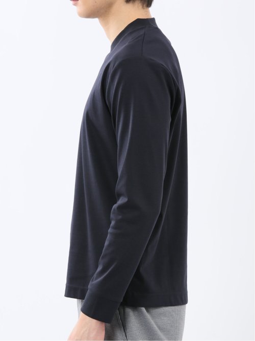 【DRESS T-SHIRT】シルケットスムス スロープネック 長袖Tシャツ