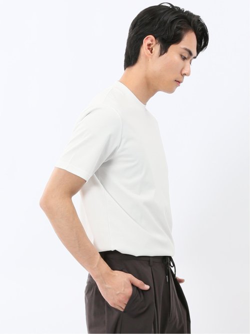 【DRESS T-SHIRT】シルケットスムス スロープネック 半袖Tシャツ