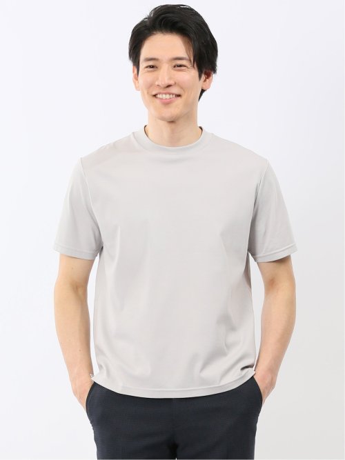 【DRESS T-SHIRT】シルケットスムス スロープネック 半袖Tシャツ