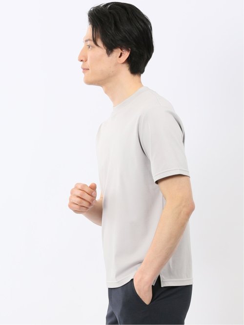 【DRESS T-SHIRT】シルケットスムス スロープネック 半袖Tシャツ