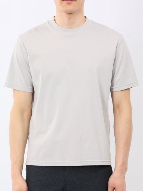 【DRESS T-SHIRT】シルケットスムス スロープネック 半袖Tシャツ