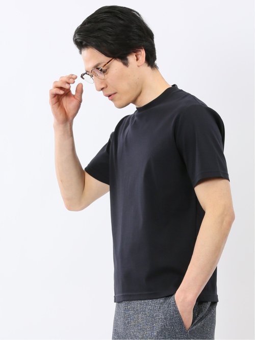 【DRESS T-SHIRT】シルケットスムス スロープネック 半袖Tシャツ